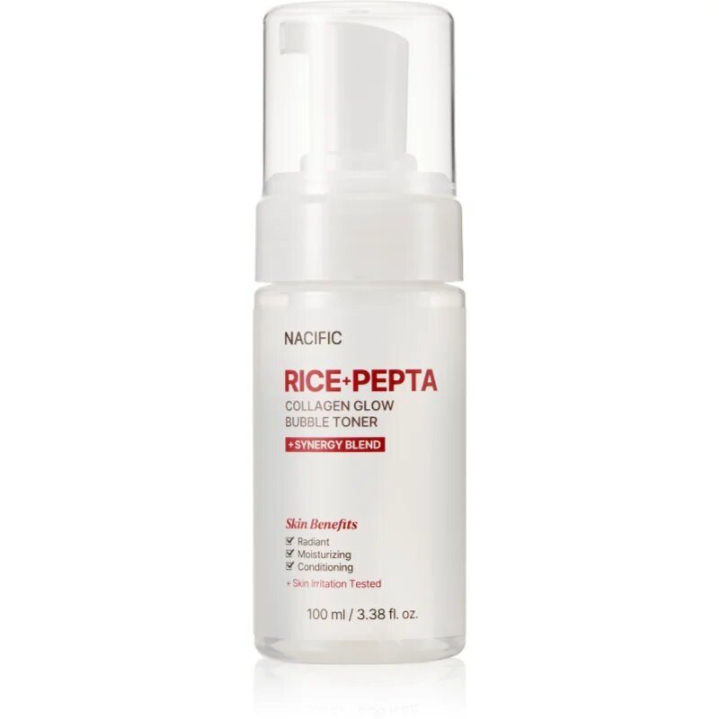 Nacific Rice + Pepta Collagen Glow Bubble Toner rozjasňující pleťové tonikum s hydratačním účinkem 100 ml