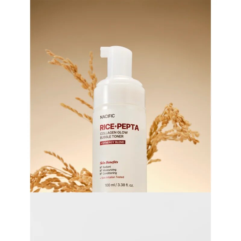 Nacific Rice + Pepta Collagen Glow Bubble Toner rozjasňující pleťové tonikum s hydratačním účinkem 100 ml