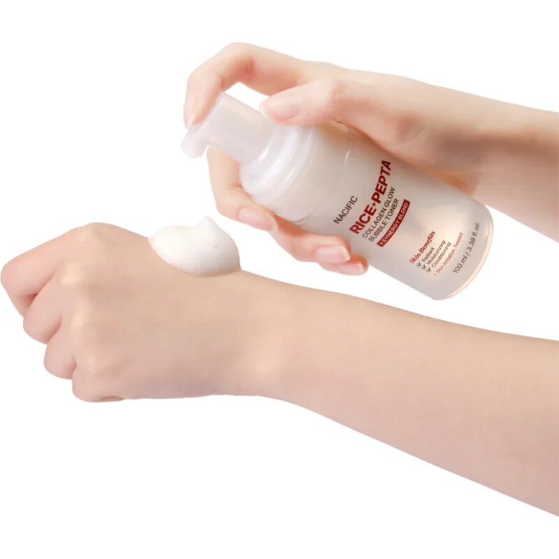 Nacific Rice + Pepta Collagen Glow Bubble Toner rozjasňující pleťové tonikum s hydratačním účinkem 100 ml