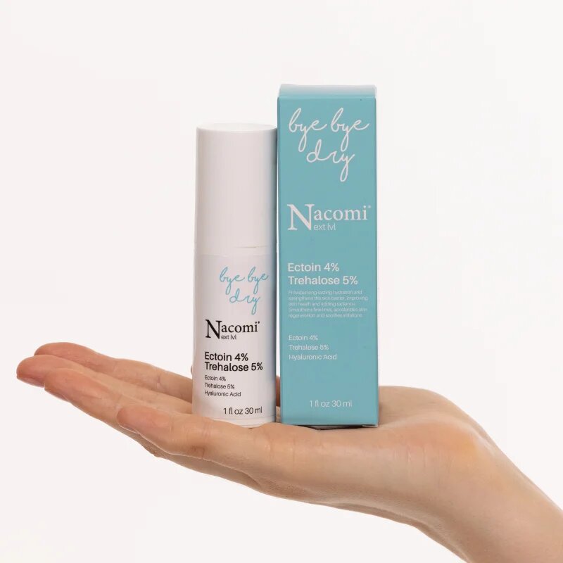 Nacomi Next Level Bye Bye Dry hydratační sérum pro suchou pleť Ectoin 4% Trehalose 5% 30 ml