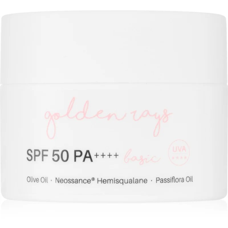 Nacomi Next Level Golden Rays hydratační denní krém SPF 50 holiday 50 ml