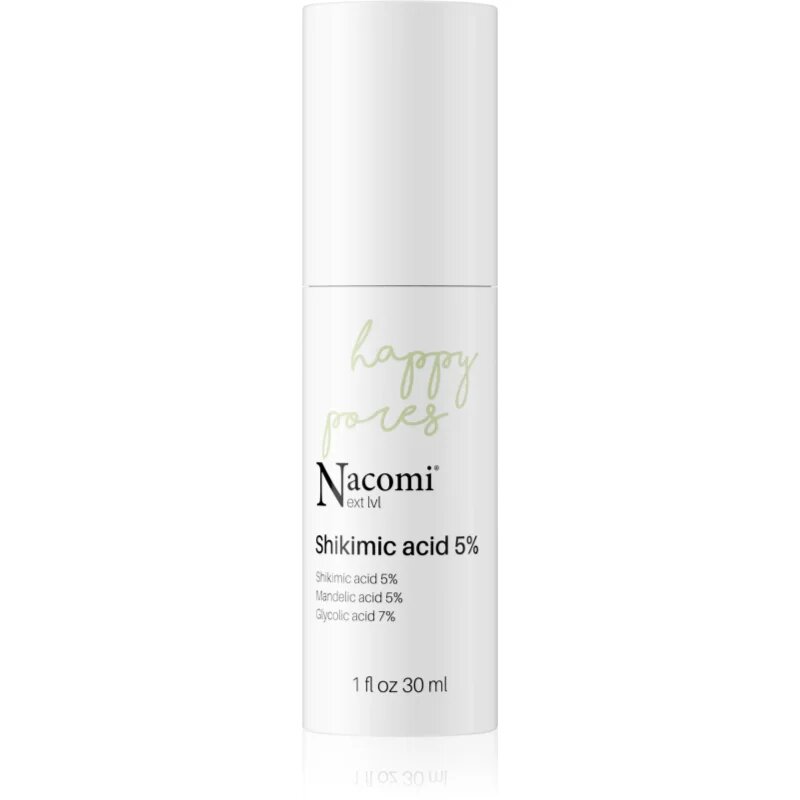 Nacomi Next Level Happy Pores čisticí peeling pro problematickou a mastnou pokožku Shikimic acid 5% 30 ml