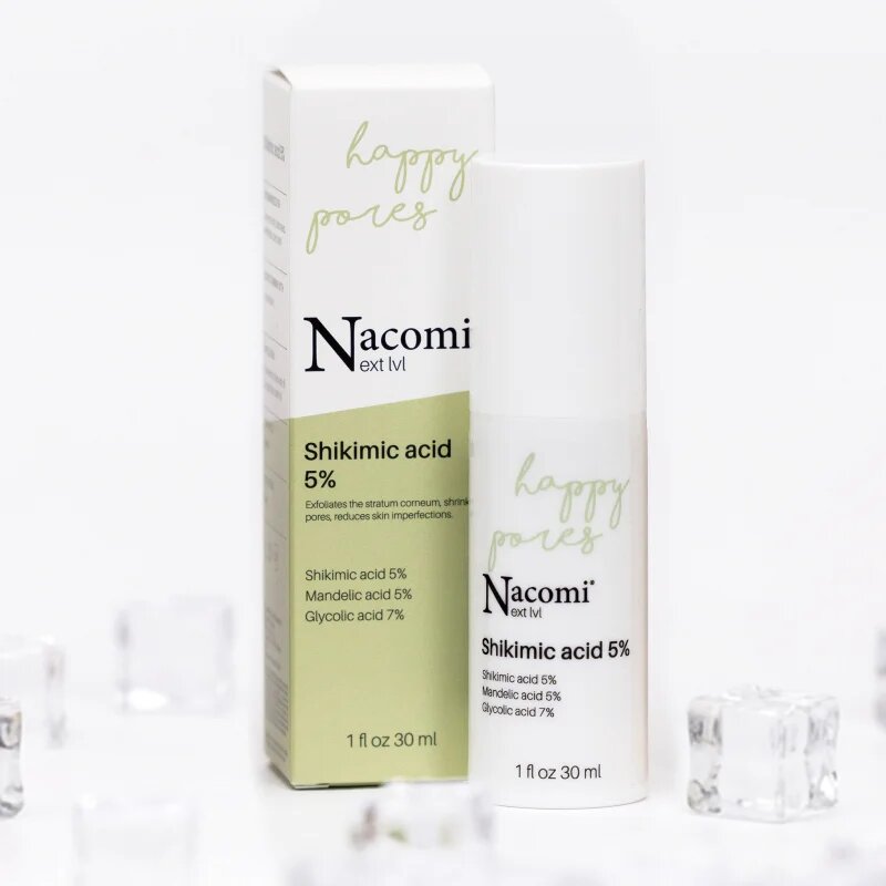 Nacomi Next Level Happy Pores čisticí peeling pro problematickou a mastnou pokožku Shikimic acid 5% 30 ml