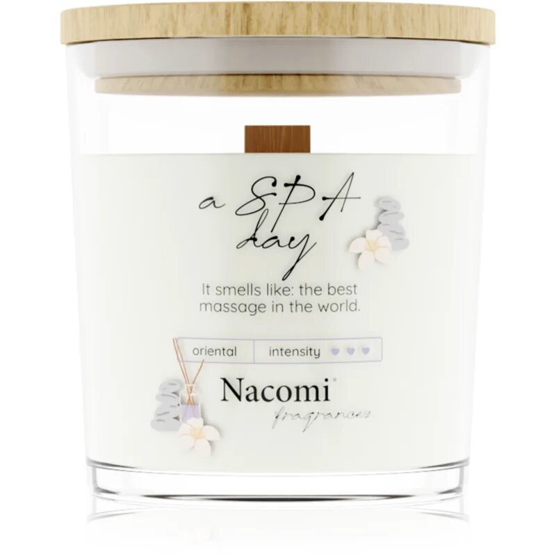 Nacomi Soy Candle Home Fragrances vonná svíčka s dřevěným knotem 140 g