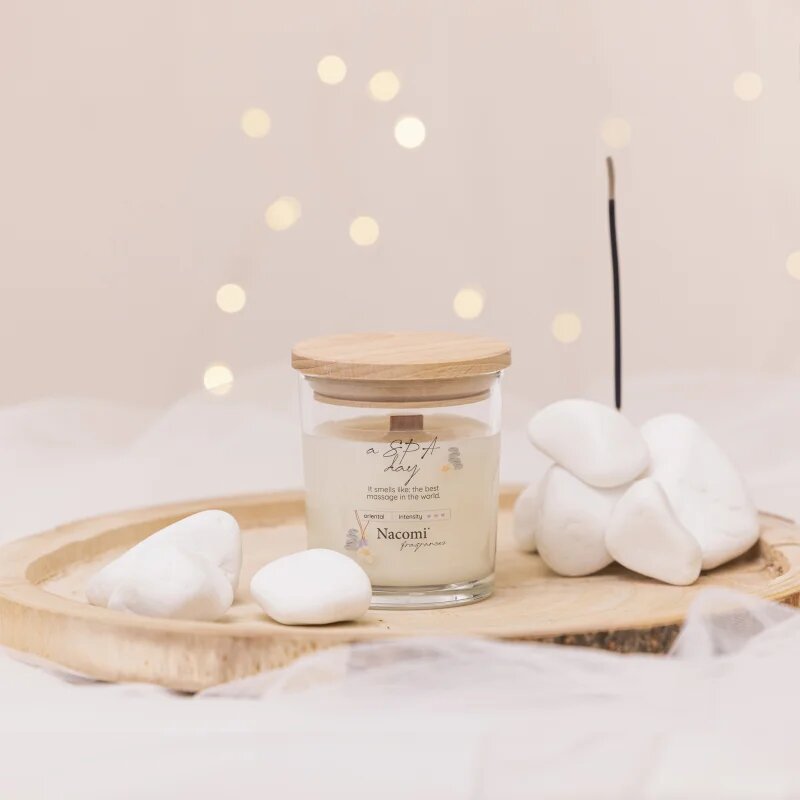 Nacomi Soy Candle Home Fragrances vonná svíčka s dřevěným knotem 140 g