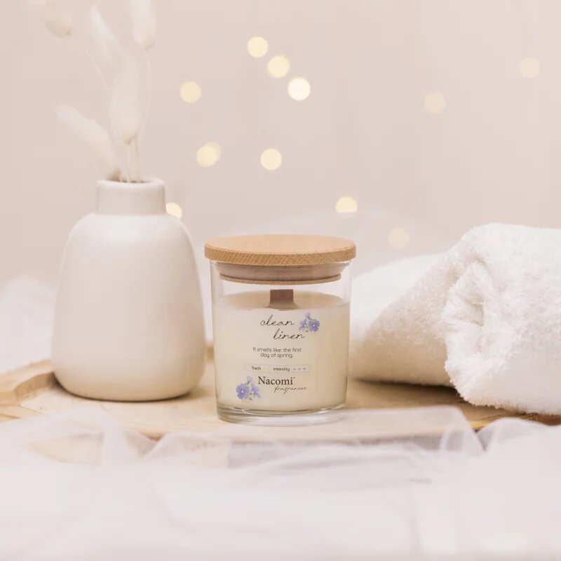 Nacomi Soy Candle Home Fragrances vonná svíčka s dřevěným knotem 140 g