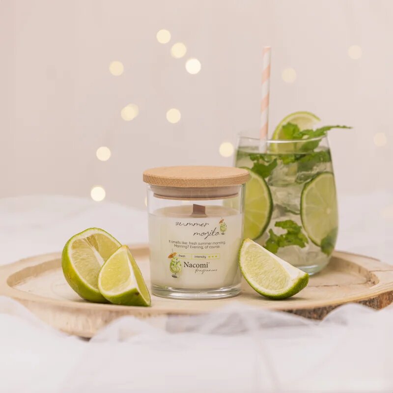 Nacomi Soy Candle Home Fragrances vonná svíčka s dřevěným knotem 140 g