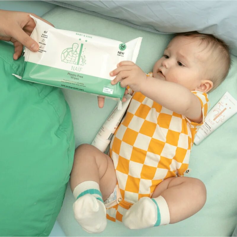 Naif Baby & Kids Plastic Free Wipes vlhčené ubrousky pro děti od narození 54 ks