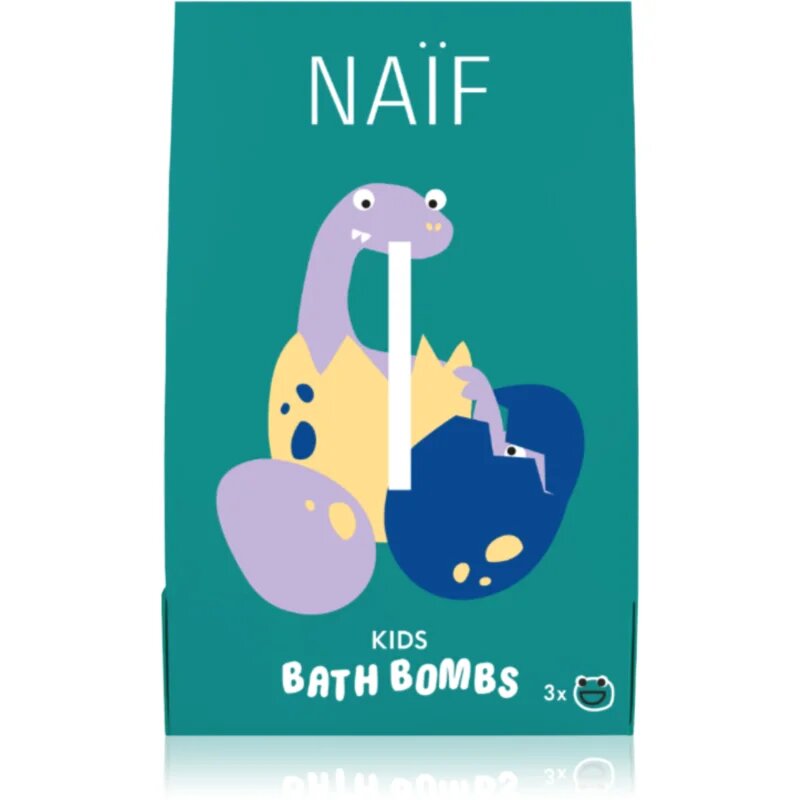 Naif Kids Bath Bombs koupelová bomba pro děti 3x40 g