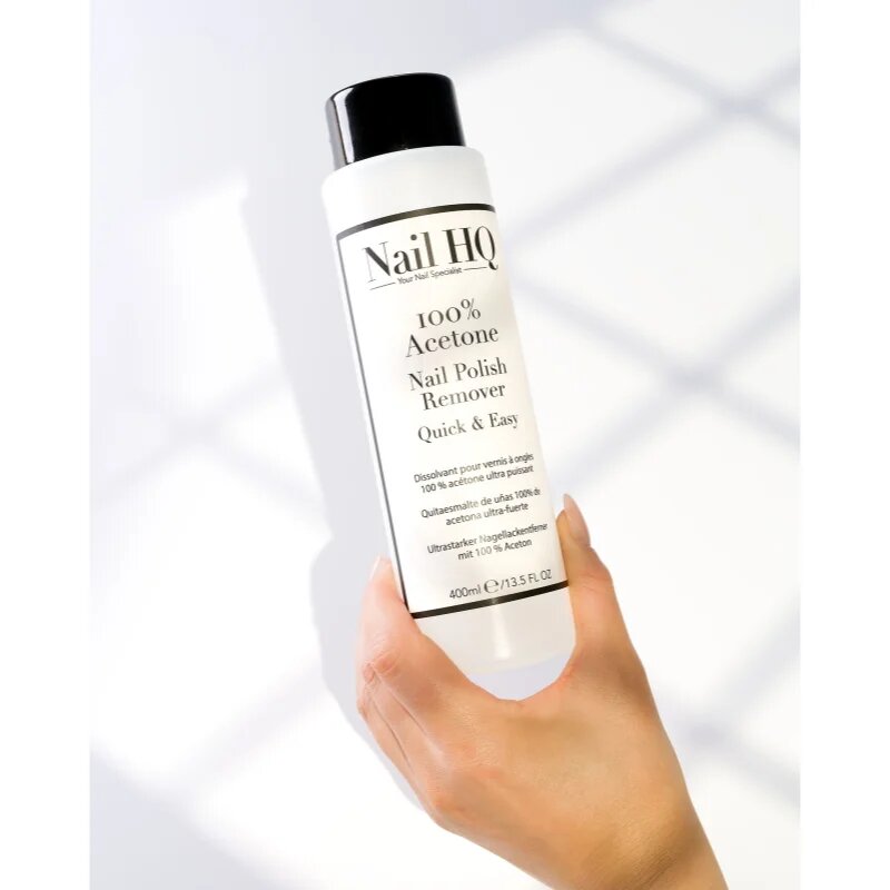 Nail HQ 100% Acetone odlakovač na nehty 400 ml