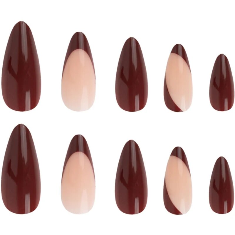 Nail HQ Almond umělé nehty Chocolate Envy 24 ks