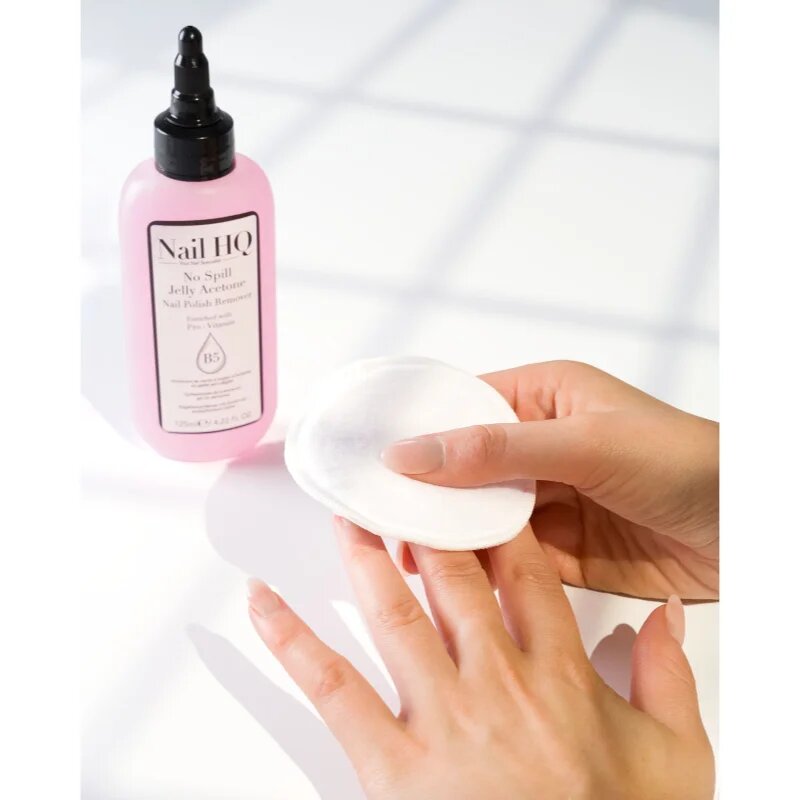 Nail HQ No Spill Jelly Acetone odlakovač na nehty s vitamínem E 125 ml