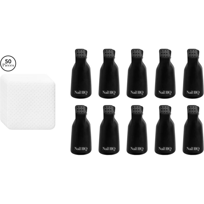 Nail HQ Soak Away Gel Nail Clip Set sada pro odstranění gelových a akrylových nehtů