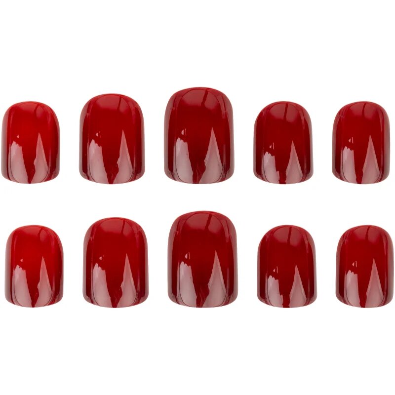 Nail HQ Square umělé nehty Deep Red 24 ks