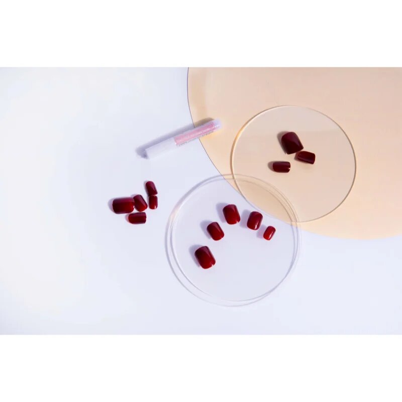 Nail HQ Square umělé nehty Deep Red 24 ks