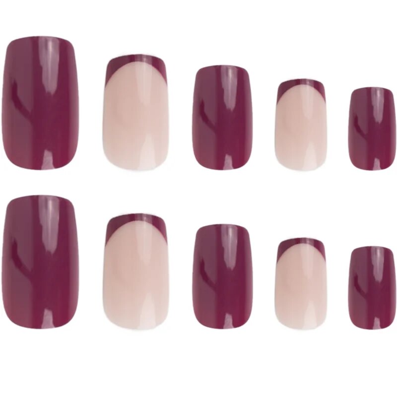 Nail HQ Square umělé nehty Pretty In Plum 24 ks