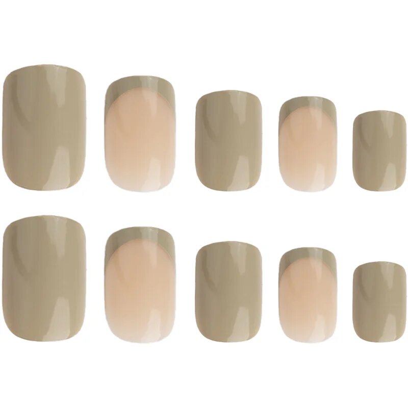 Nail HQ Square umělé nehty Utterly Olive 24 ks