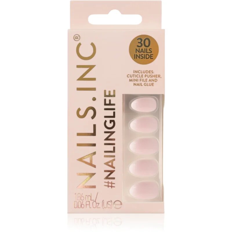 Nails Inc. #NailingLife Press-On Nails umělé nehty odstín So Selena Nude Ombré Effect 33 ks