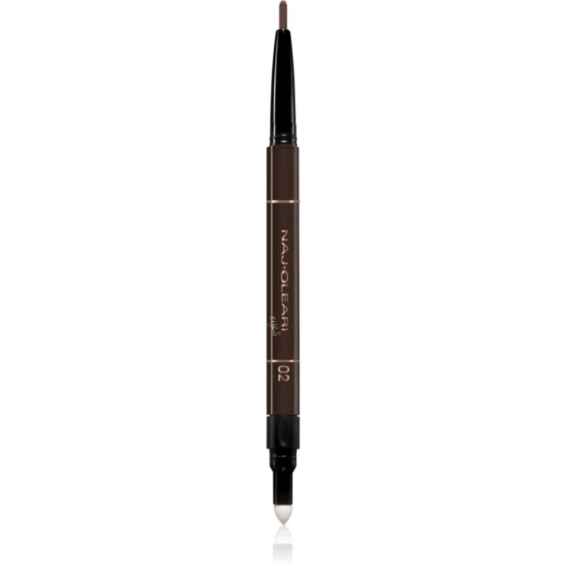 Naj Oleari 3 in 1 Perfect Brow tužka a gel na obočí oboustranný 02 Brown 0.15 g