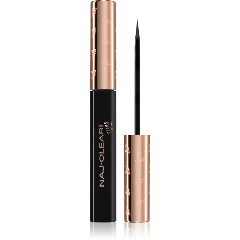 Naj Oleari Impeccable Eyeliner tekuté oční linky pro ženy 01 Vinyl Black 4 ml