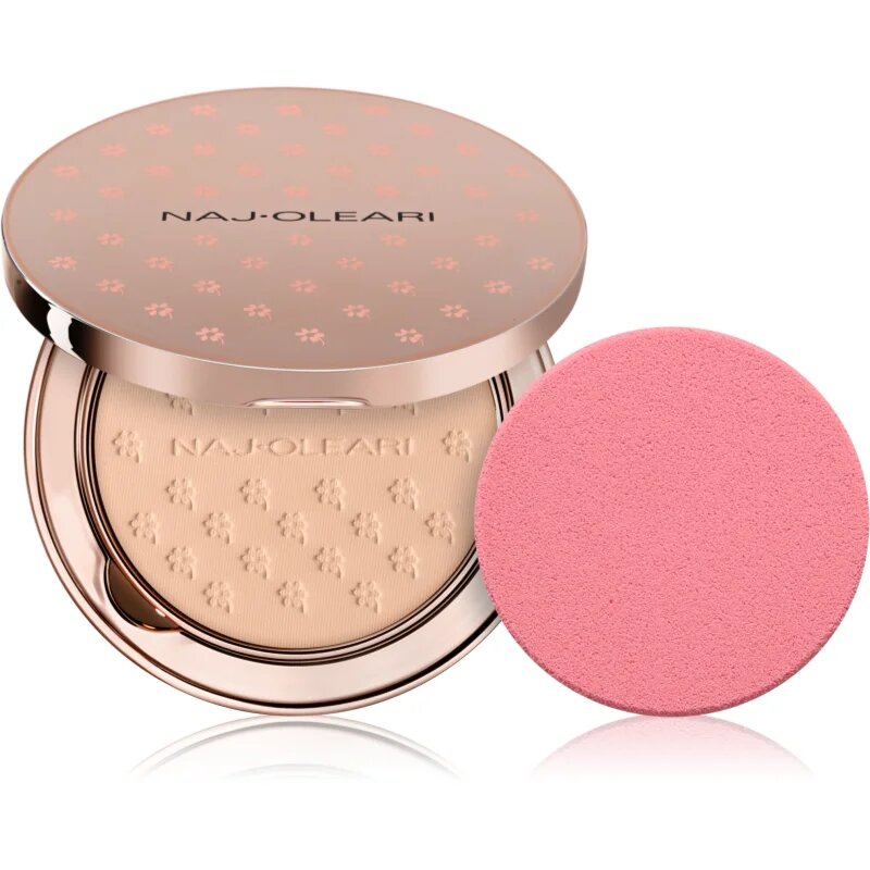 Naj Oleari Silk feel Wet & dry Powder Foundation make-up v houbičce pro ženy 02 Peach 9.5 g