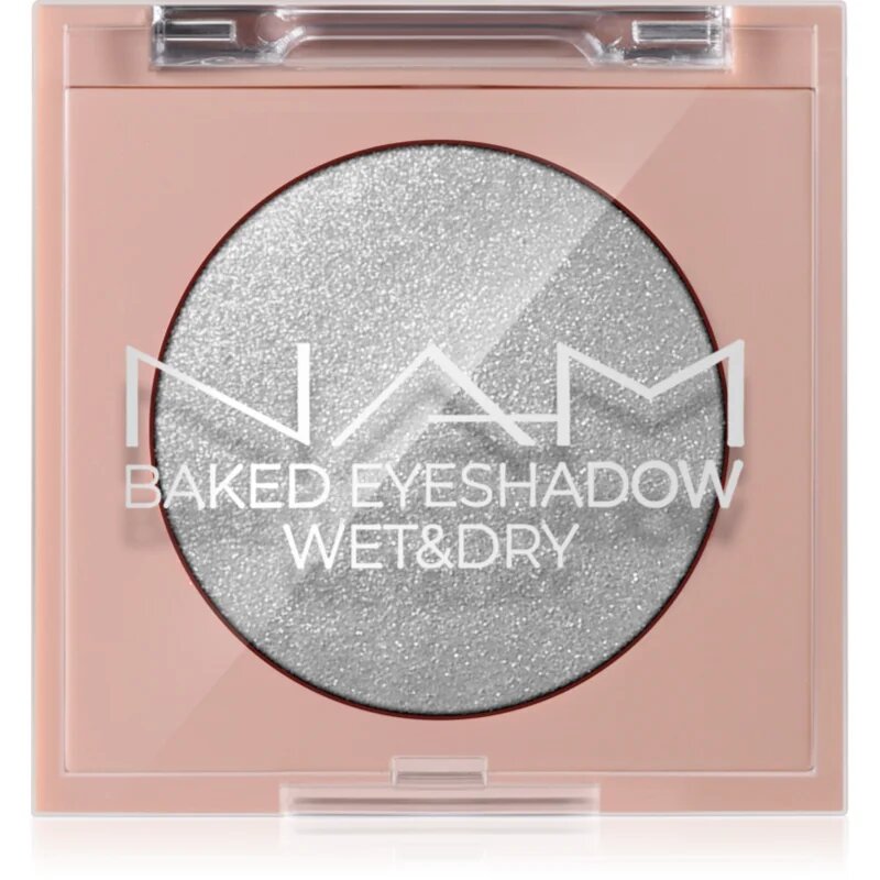 NAM Baked Eyeshadow třpytivé oční stíny odstín 02 Silver Lining 4 g