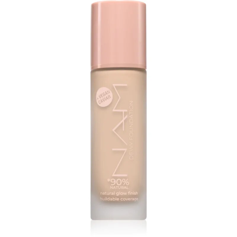 NAM Dewy dlouhotrvající tekutý make-up s kyselinou hyaluronovou odstín 02 Naked 30 ml