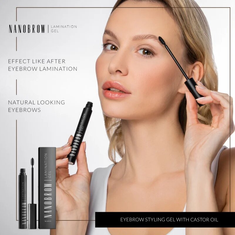 Nanobrow Lamination Gel gel na obočí odstín Transparent 7 ml