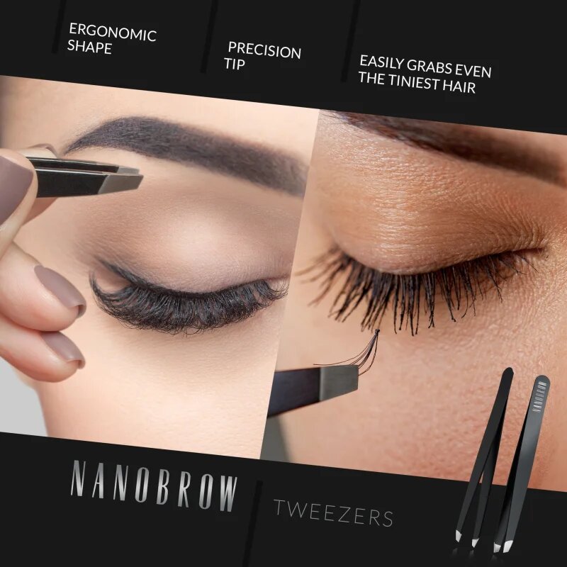 Nanobrow Tweezers pinzeta se zešikmeným koncem 1 ks