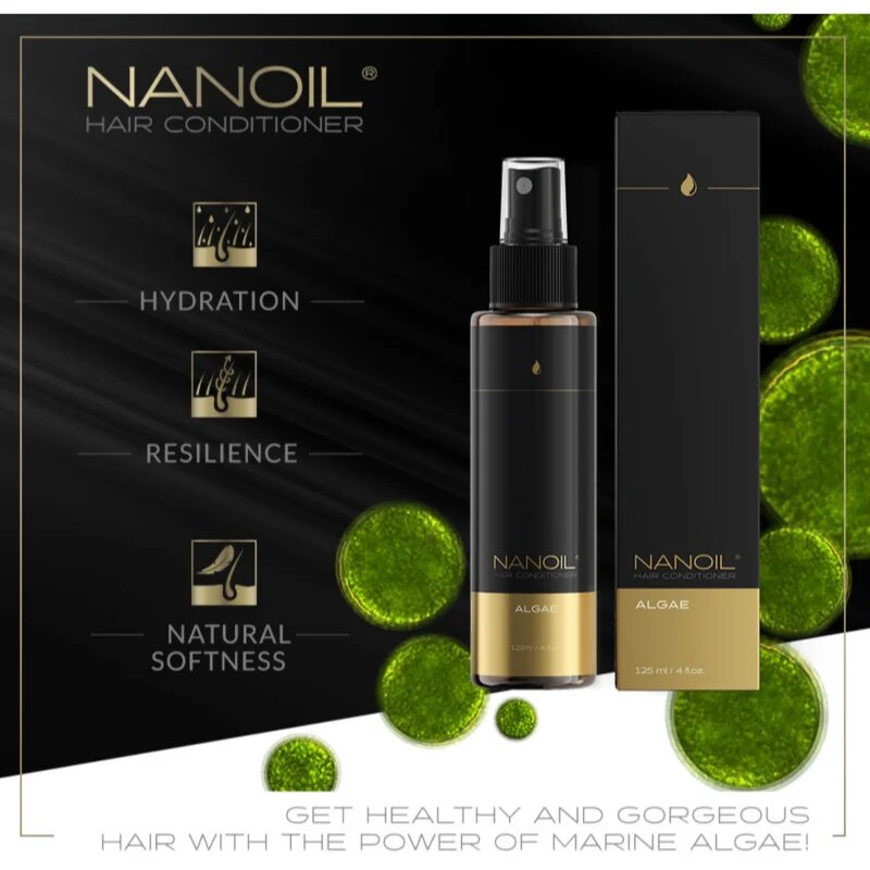 Nanoil Algae 2fázový bezoplachový kondicionér s výtažkem z řasy Nori 125 ml