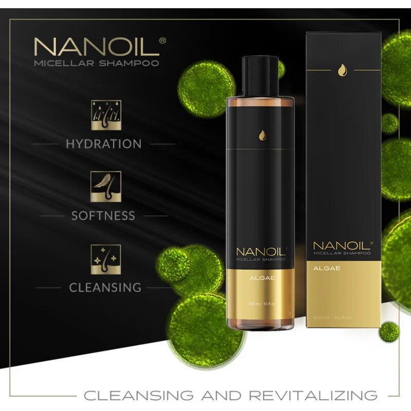 Nanoil Algae micelární šampon s výtažkem z řasy Nori 300 ml