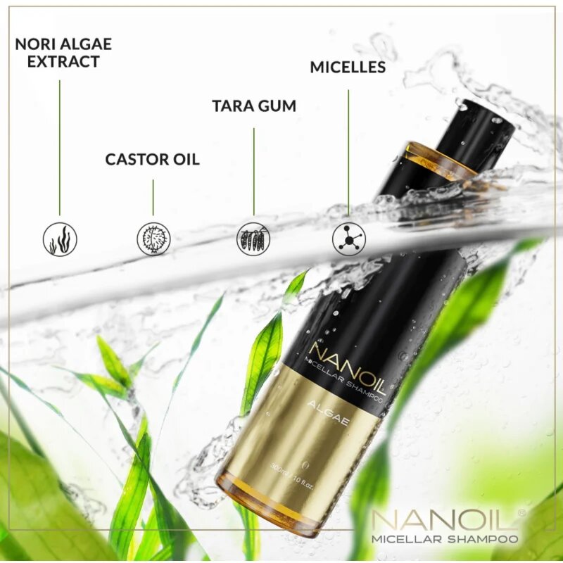 Nanoil Algae micelární šampon s výtažkem z řasy Nori 300 ml