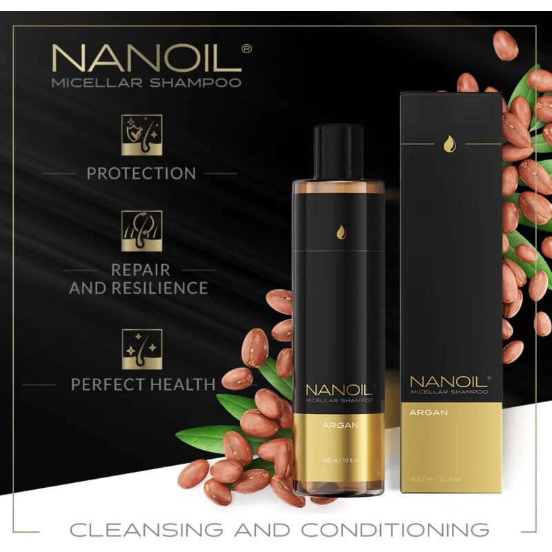 Nanoil Argan micelární šampon s arganovým olejem 300 ml