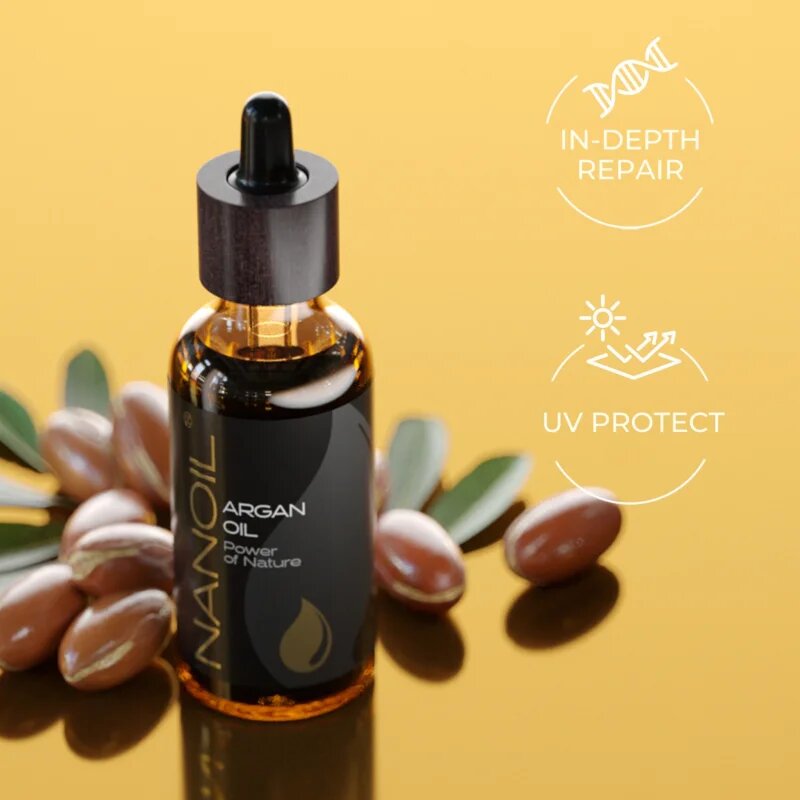 Nanoil Argan Oil arganový olej na obličej tělo a vlasy 50 ml