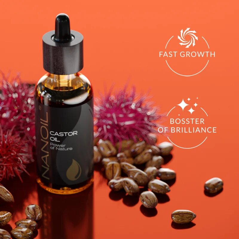 Nanoil Castor Oil ricinový olej na obličej tělo a vlasy 50 ml