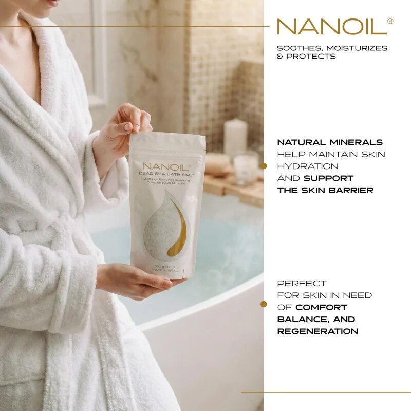 Nanoil Dead sea Bath salt sůl do koupele s minerály z Mrtvého moře 500 g