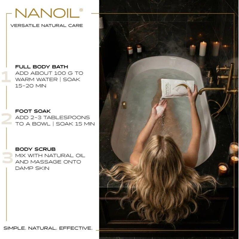 Nanoil Dead sea Bath salt sůl do koupele s minerály z Mrtvého moře 500 g