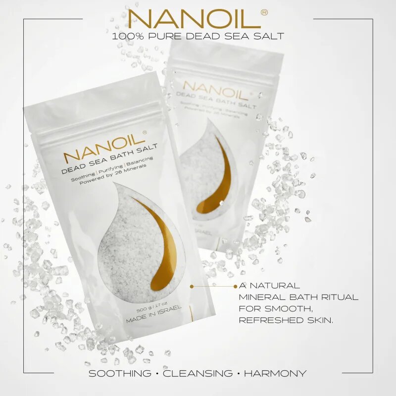 Nanoil Dead sea Bath salt sůl do koupele s minerály z Mrtvého moře 500 g