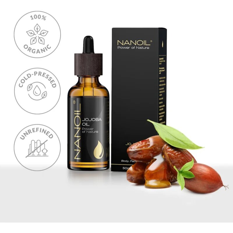 Nanoil Jojoba Oil jojobový olej na obličej tělo a vlasy 50 ml