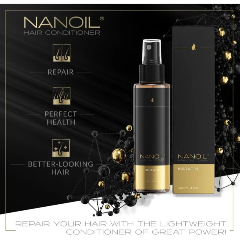 Nanoil Keratin regenerační bezoplachový kondicionér s keratinem 125 ml