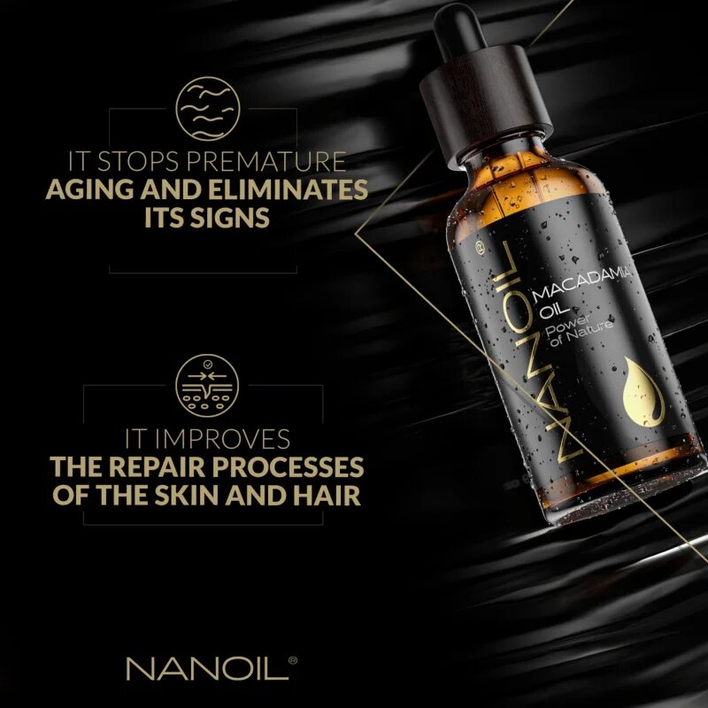 Nanoil Macadamia Oil makadamiový olej na obličej tělo a vlasy 50 ml