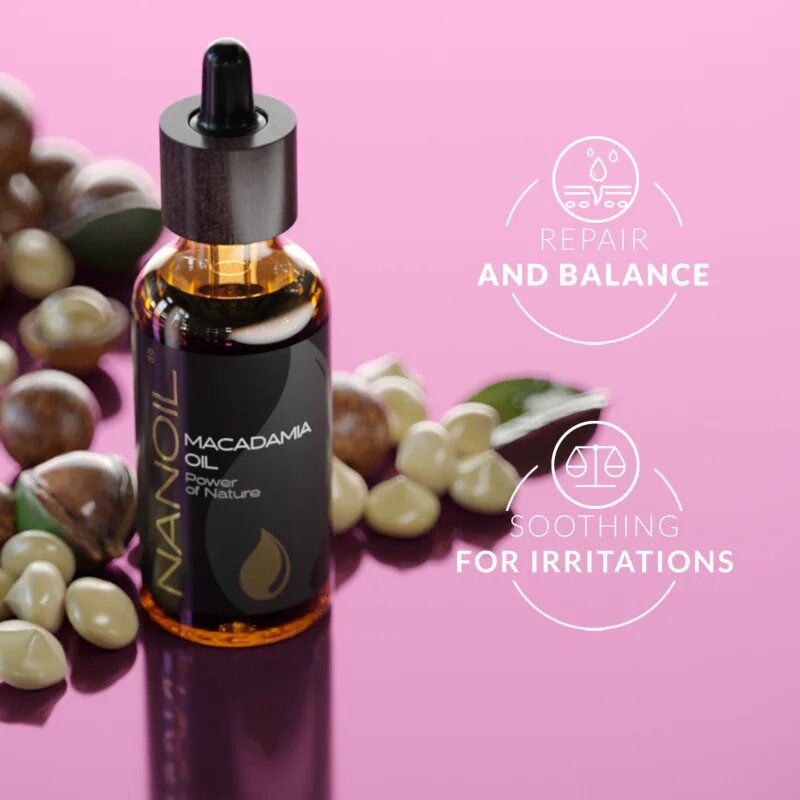 Nanoil Macadamia Oil makadamiový olej na obličej tělo a vlasy 50 ml