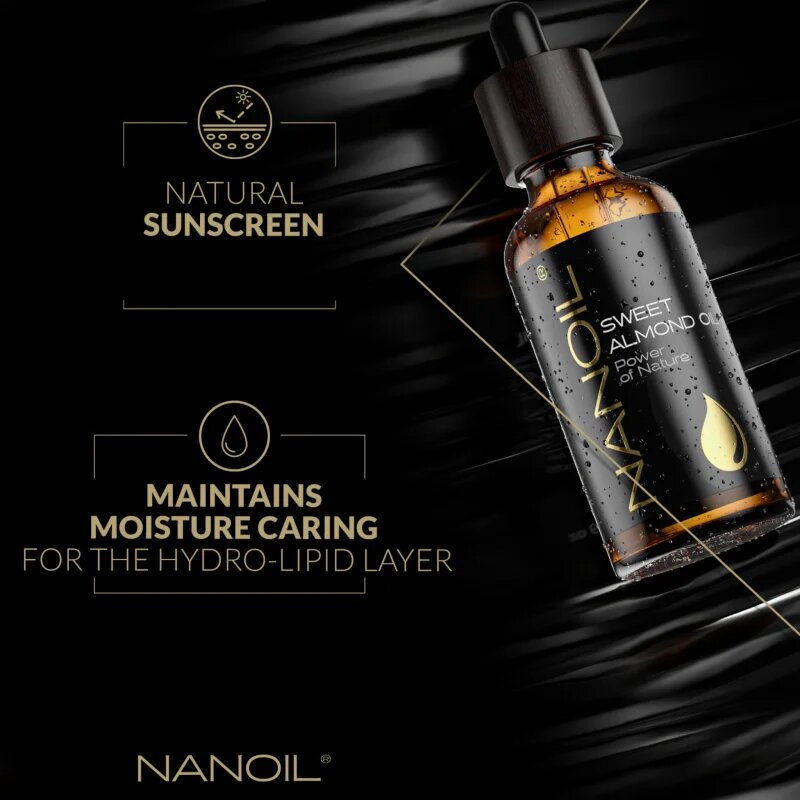 Nanoil Sweet Almond Oil mandlový olej na obličej tělo a vlasy 50 ml
