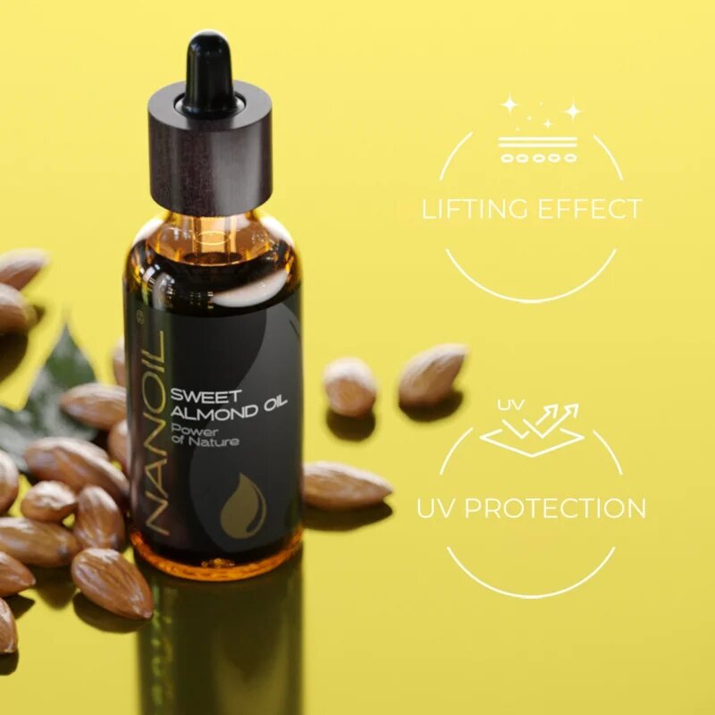 Nanoil Sweet Almond Oil mandlový olej na obličej tělo a vlasy 50 ml