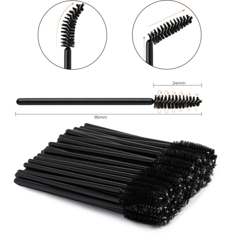 Nanolash Disposable Mascara Wands kartáček na řasy a obočí 50 ks