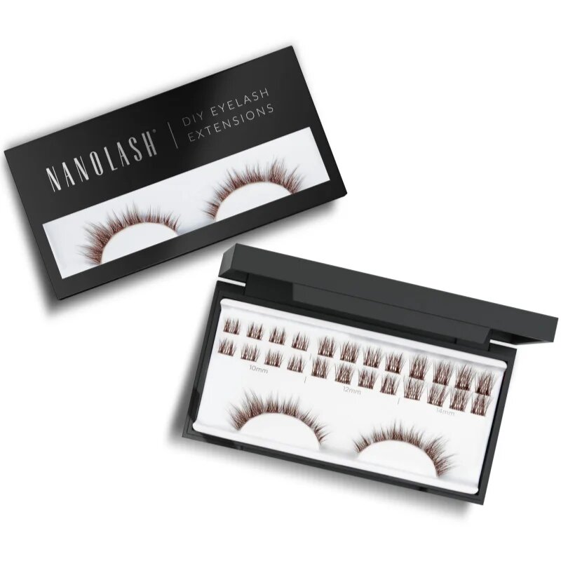 Nanolash DIY Eyelash Extensions sada na domácí prodloužení řas Divine BROWN 36 ks