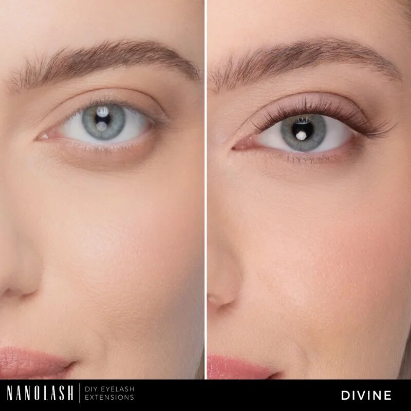 Nanolash DIY Eyelash Extensions sada na domácí prodloužení řas Divine BROWN 36 ks