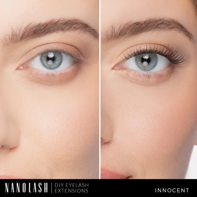 Nanolash DIY Eyelash Extensions trsové nalepovací řasy bez uzlíku Innocent 36 ks
