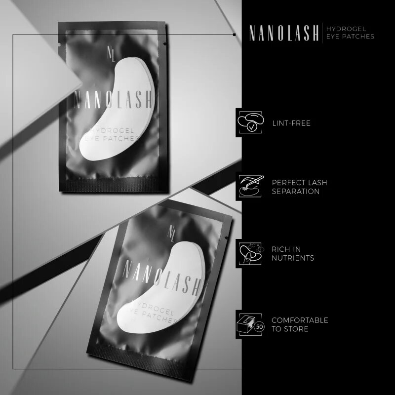 Nanolash Hydrogel Eye Patches hydrogelové polštářky na prodloužení řas 100 ks