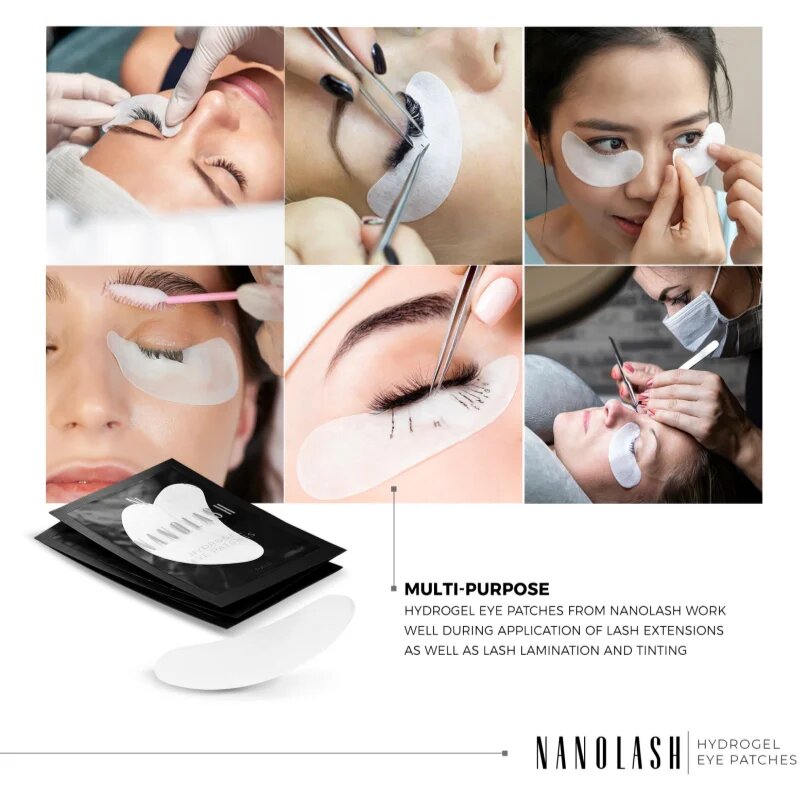 Nanolash Hydrogel Eye Patches hydrogelové polštářky na prodloužení řas 100 ks